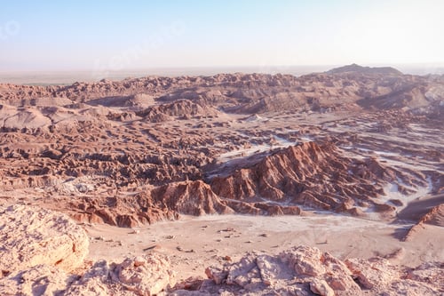 Preview: Atacama Desert, San Pedro, Chile - Unique Moon And Death Valleys Sunset At Coyote Stone