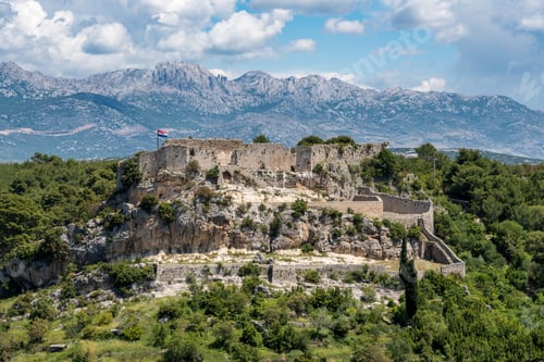 Preview: Ruins Of Old Venetian Fort Above The Coastal Town Of Novigrad In Croatia