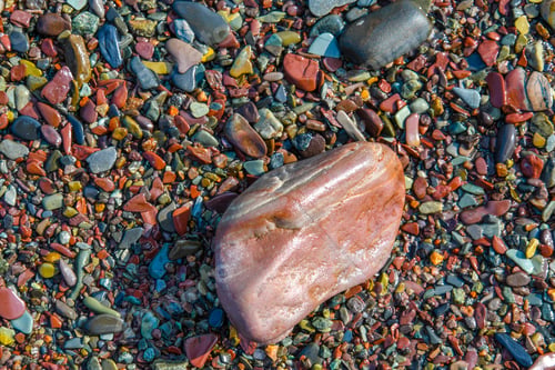 Preview: A Close Up Of Rocks Of Many Colors And Textures Deposited