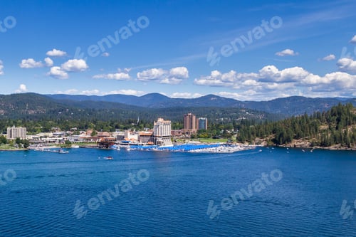 Preview: Coeur D' Alene, Idaho - August 12: Aerial View Of The Coeur D' Alene Resort And Marina. August 12