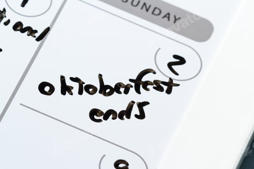 Preview: Close Up Of A Daily Planner Or Calendar With A Hand Written Message For A Celebration Or Holiday