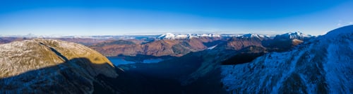 Preview: Aerial View Of Loch Leven And Glen Coe Village Near Fort William In The Argyll Region Of The