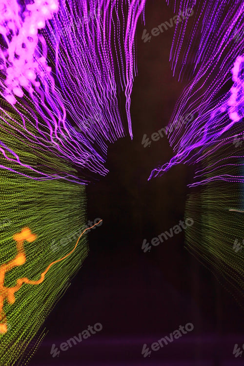 Preview: Christmas Season Night Lights - Abstract Art And Background Beauty Of Wonder - Gateway Portal To