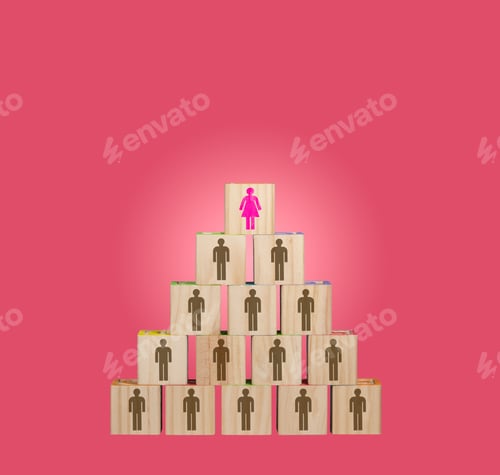 Preview: Concept Image Of Modern Female Dominated Organization Chart With Women In Senior Roles Made From