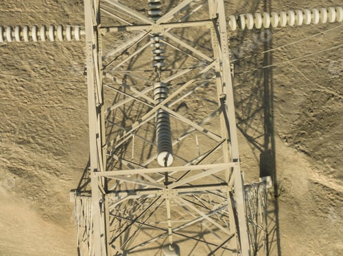 Preview: Power Line With Dust In Lima Peru. Tower, Electricity.