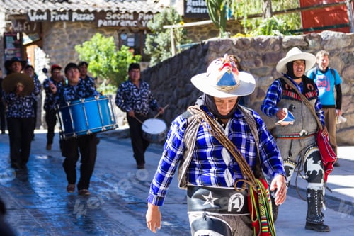 Preview: Ollantaytambo, Peru - May 16 : Religious Celebration For Fiestas De Pentecostes With Musicians