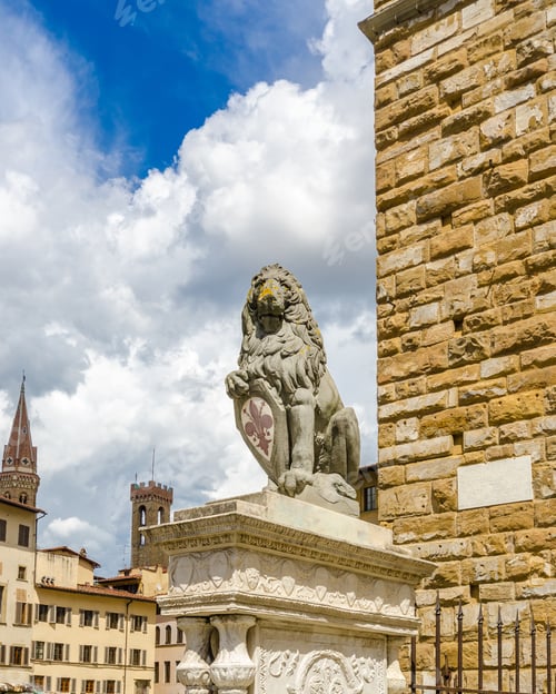 Preview: Famous Fountain Of Neptune On Piazza Della Signoria In Florence, Italy. Fragment.