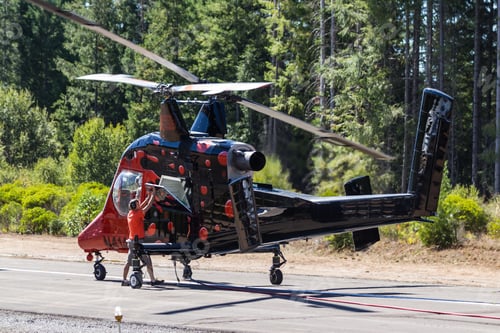 Preview: Prospect State Airport, Oregon - September 9 : Helicopter On The Runway Ready To Fight The 790