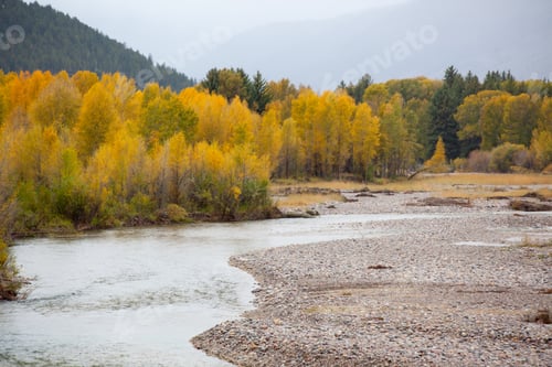 Preview: Fall In The Western Mountains With A River