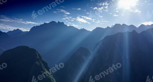 Preview: Sun Rays Seen In Early Morning Over The Mountains, Machu Picchu, Cusco Region, Urubamba Province