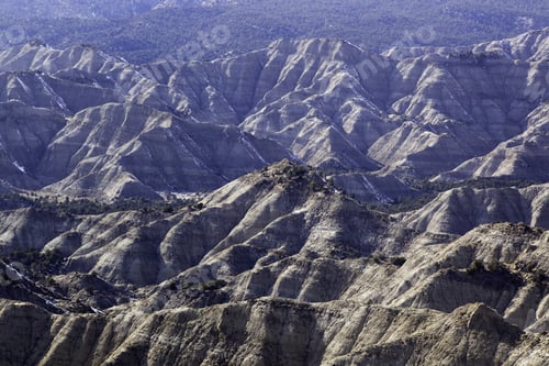 Preview: Landscape With Mountains Over A Dry Desert Floor, For Background, Or Texture