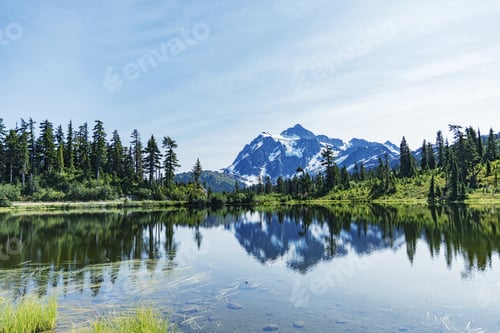 Preview: Mt Baker Reflection View At Differance Point 1, Wa,Usa.