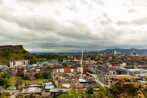 Preview: View Of The City Of Edinburgh, Scotland From Calton Hill