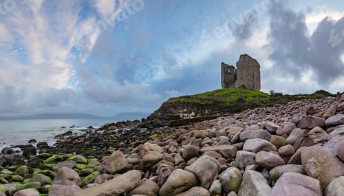 Preview: Minard Castle In The Dingle Peninsula On The South West Coast Of Ireland During An Autumn Sunset