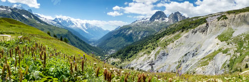Preview: View Of The Vallorcine And Chamonix Area Of The French Alps From A High Vantage Point On A Clear