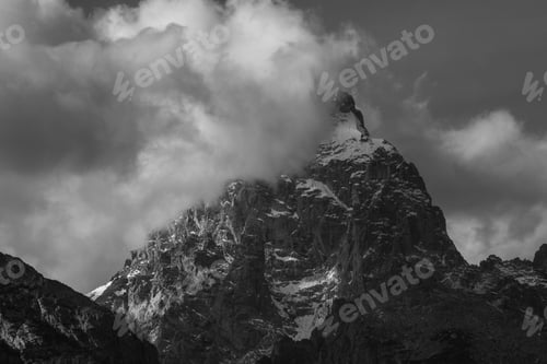 Preview: Teton Mountains In Black And White