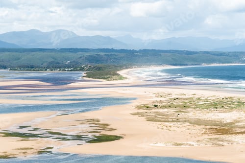 Preview: Landscape Photo Of Aerial View Over Sand Banks With The Coast On One Side And The Ocean On The