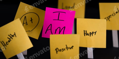 Preview: Empowering Self Help Message With The Words I Am In Focus And All Around It In And Out Of Focus