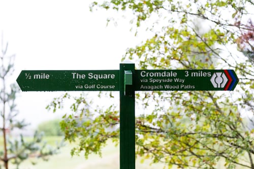Preview: Close Up Of A Sigh Marking Footpaths In The Scottish Highlands