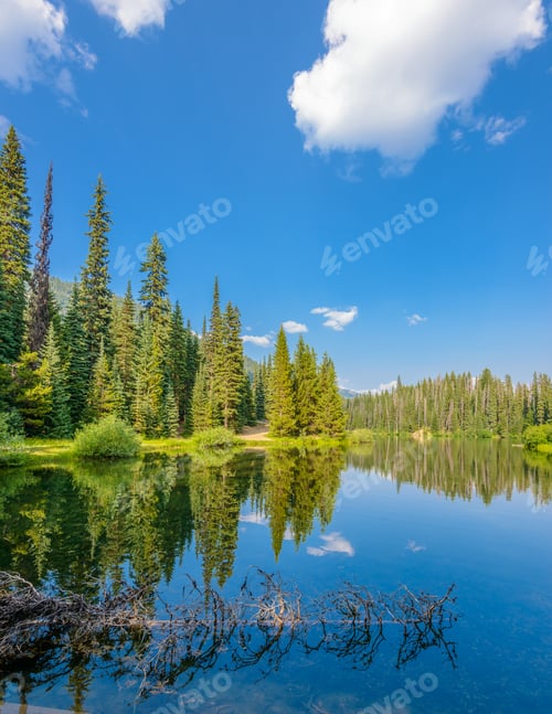 Preview: Majestic Mountain Lake In Canada. Lightning Lake In Manning Park In British Columbia.