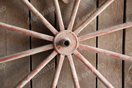 Preview: Wagon Wheel Stored In A Barn