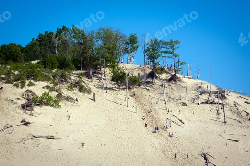 Preview: Big Light Dune With Blue Clear Sky