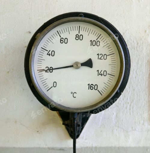 Preview: Old Round Thermometer
