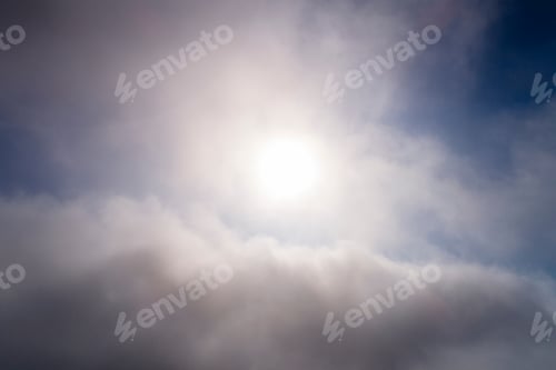 Preview: Image Of The Sky, Sun With Clouds. Tropical Weather In Lima, Peru.
