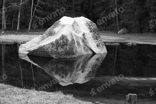 Preview: Abstraction Of A Rock In Still Water