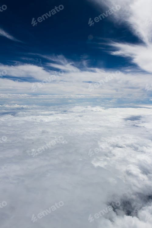 Preview: Aerial View Of Cloud Cover Over Central America From An Airplane