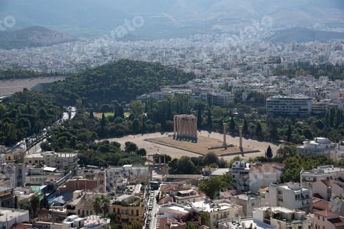 Preview: Famous Roman Agora, Athens Historic Center, Attica, Greece. Taken From Acropolis Of Athens
