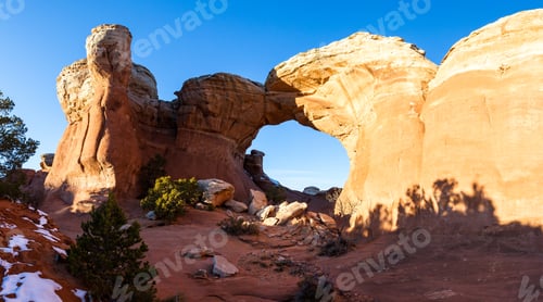 Preview: Feature Known As Broken Arch With Blue Sky In The Background