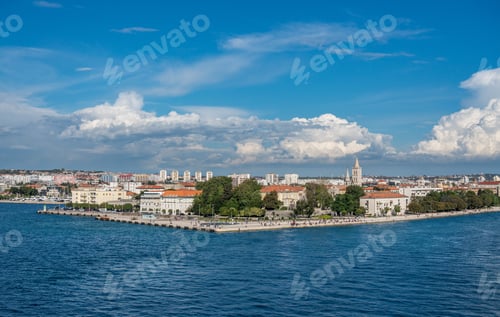 Preview: People On The Promenade Watching Departure Of Cruise Ship From The Port Of Zadar