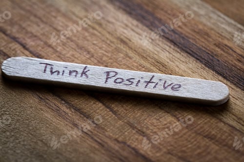 Preview: Close Up Of A Hand Written Message On A Popsicle Stick As A Self Esteem Building Concept