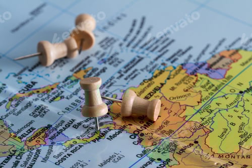 Preview: Close Up Of The Central America Area With Panama In Sharp Focus