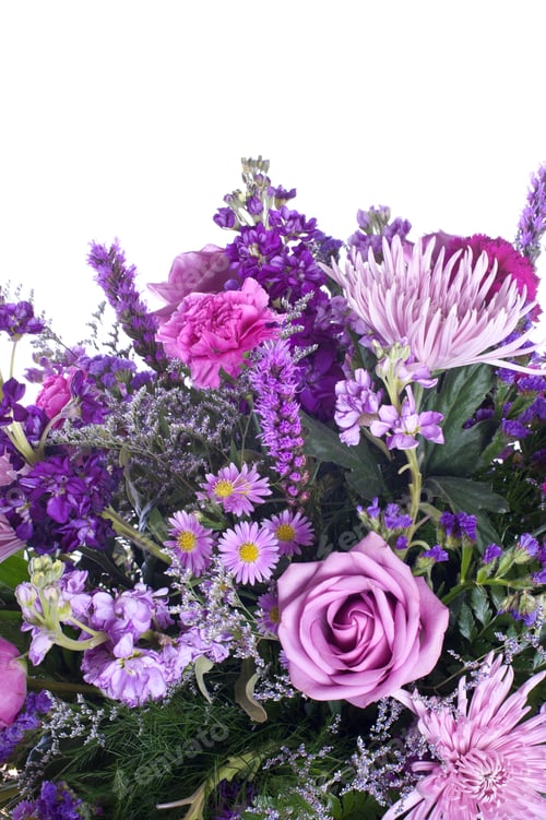 Preview: Holiday Flowers Arrangement In Violet Hue