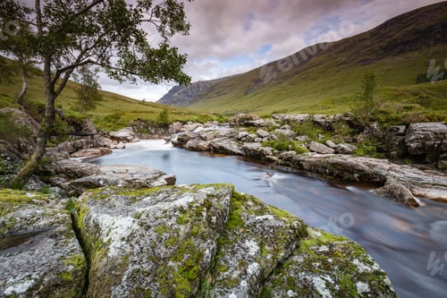 Preview: Waterfalls In Glen Etive In The Argyll Region Of The Highlands Of Scotland During An Autumn Day