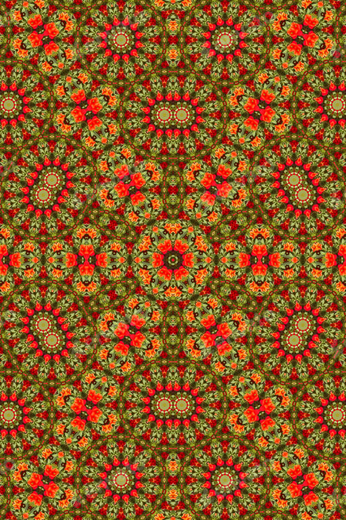 Preview: Abstract Of A Calibrachoa Plant With Bright Multicolor Flowers 1849