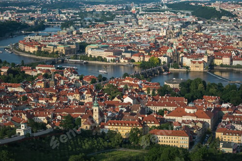Preview: Beautiful Broad View Of Prague From Petřín Lookout Tower- Prague, Czech Republic