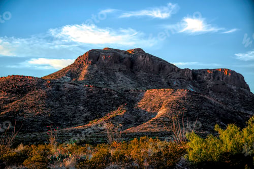 Preview: Desert Mountain With Clouds In The Sky