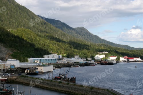 Preview: Mountains And Town By The Ocean