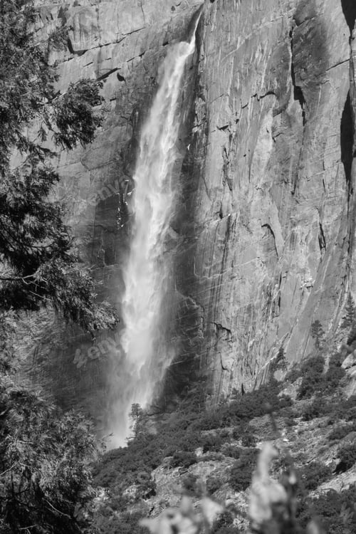 Preview: Bridal Veil Falls In Black And White