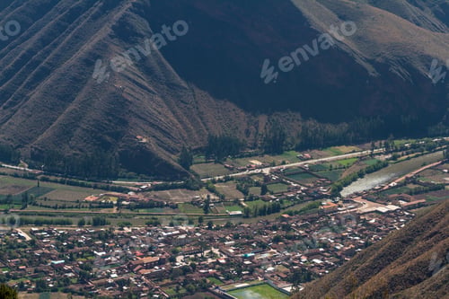Preview: Huayllabamaba Peru -May 18 : View Of The City Of Huayllabamaba The World Capital Of Corn. May 18