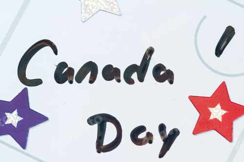 Preview: Close Up Of A Daily Planner Or Calendar With A Hand Written Message For A Celebration Or Holiday