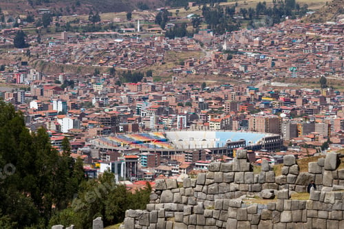 Preview: Cusco, Peru - May 14 : View Of The Soccer Stadium In Cusco From The Ancient Site Of Saqsaywaman