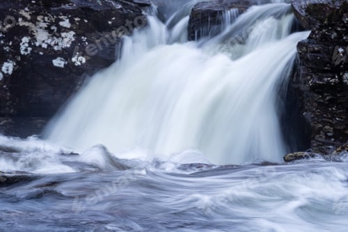 Preview: The Waterfalls In Glen Orchy Near Bridge Of Orchy In The Argyll Region Of The Highlands Of Scotland