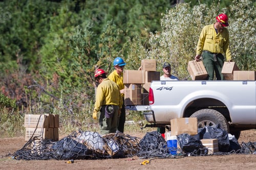 Preview: Prospect State Airport, Oregon - September 9 : Ground Crew Getting Cargo And Supplies Ready To