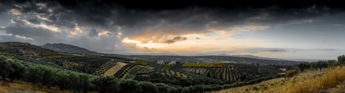 Preview: Panoramic View Of Landscape During Sunset, Archanes, Crete, Greece