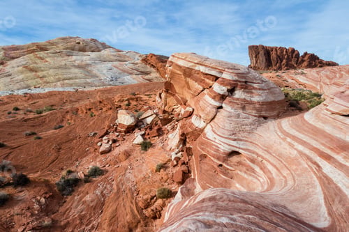 Preview: The Wave Feature, Sandstone Desert Landscape In Valley Of Fire State Park In Nevada