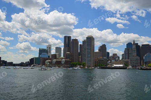 Preview: A View Of Boston Harbor And The City Of Boston.